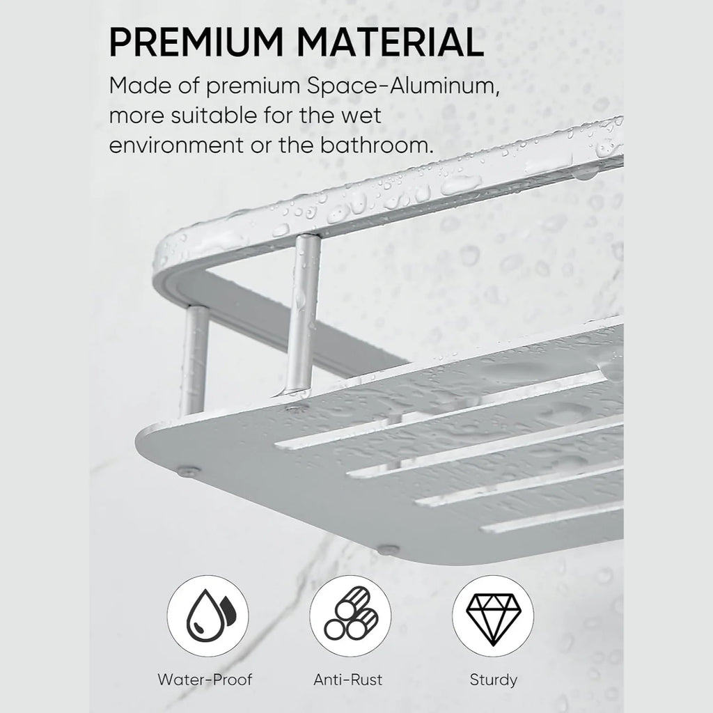 Hanging Shower Caddy, Anti-Swing Organizer with 4 Hooks – image 4