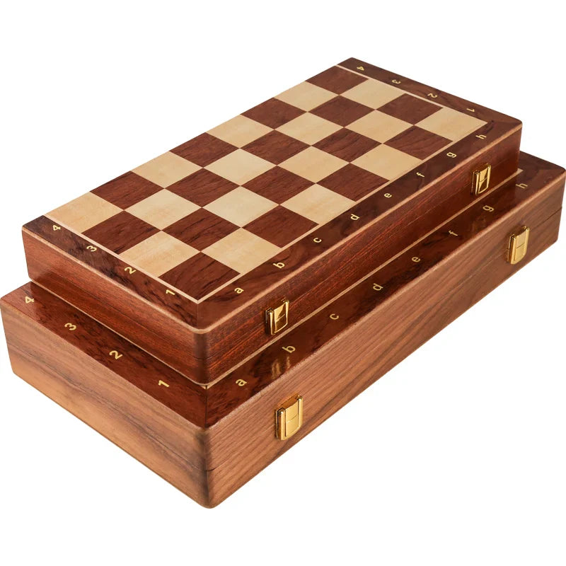 Magnetic Wooden Chess Set 15 in, Folding Board with Storage – image 5