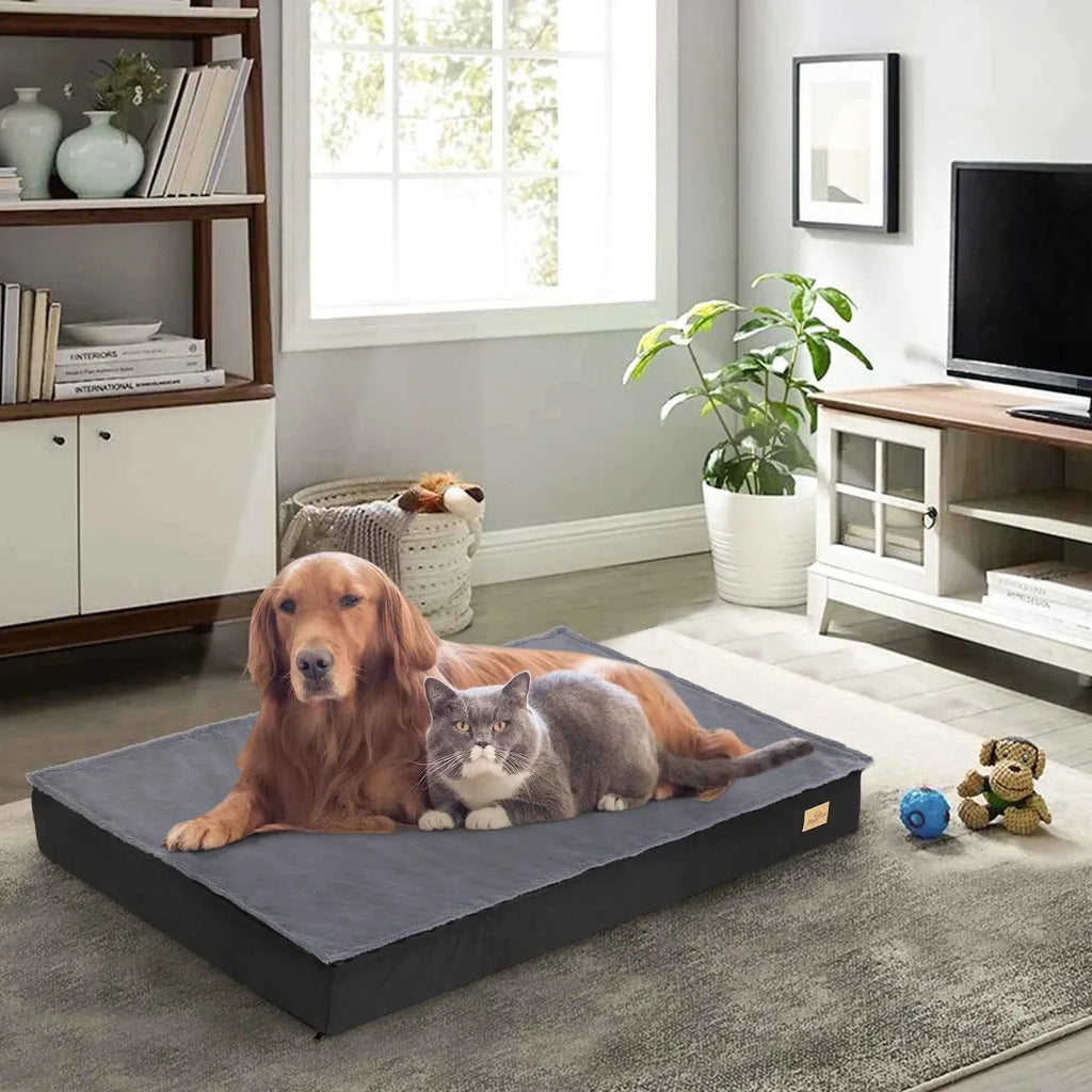 Washable Dog Bed – Foam Crate Bed with Removable Cover – image 2