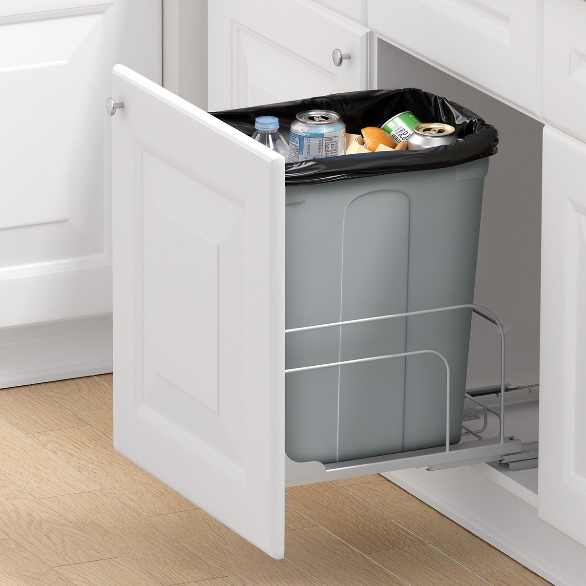 Pull-Out Trash Can 35QT Under Cabinet Bin with Soft Close