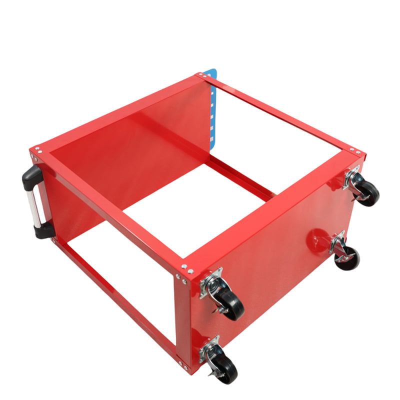 Rolling Tool Cart 2-Shelf Steel Utility Cart, 400 lb, Red – image 9