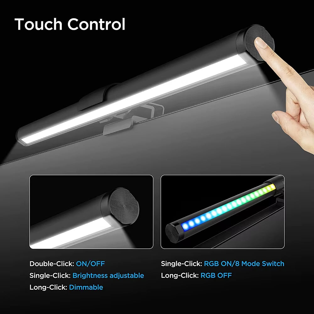 Monitor Light Bar, USB-Powered Dimmable LED with RGB Backlight – image 6
