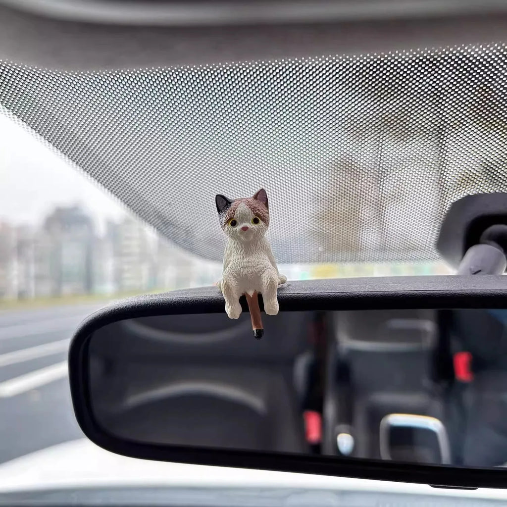 Sleeping Cat Dashboard Ornaments 4 Pack - Cute Car Decor