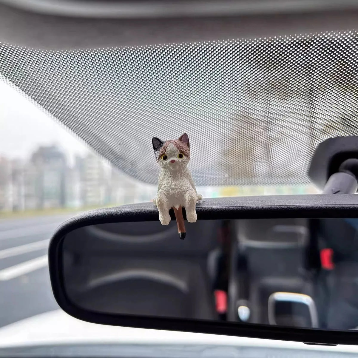 Sleeping Cat Dashboard Ornaments 4 Pack - Cute Car Decor