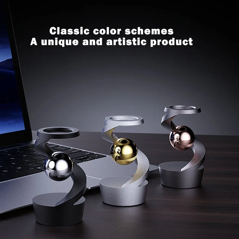 Gravity Defying Floating Gyroscope - Metal Kinetic Desk Toy for Adults – image 6