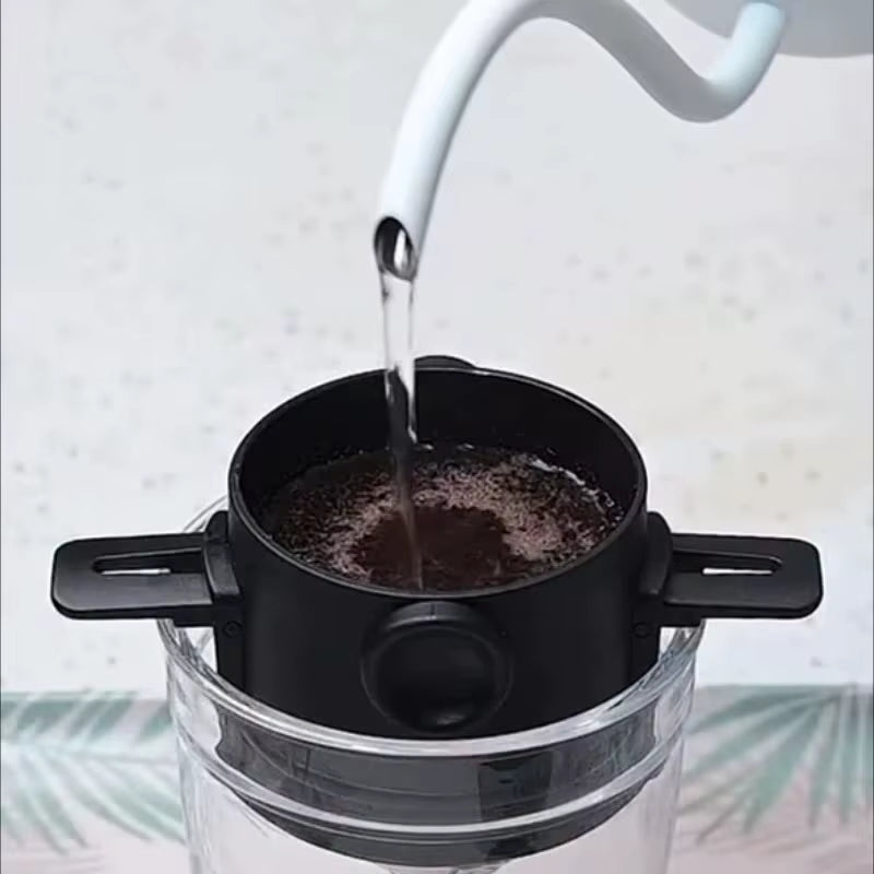 Collapsible Pour-Over Coffee Dripper, Reusable Steel Filter – image 3