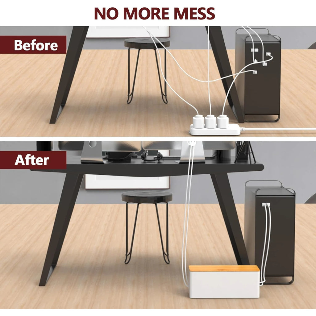 Cable Management Box - Wooden Power Strip and Cord Hider – image 3