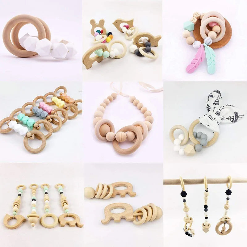Unfinished Wooden Rings for Macrame and Crafts, 20 Pack – image 3