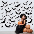 3D Bat Wall Decor – 56 Pack Halloween Wall Bats in 4 Sizes