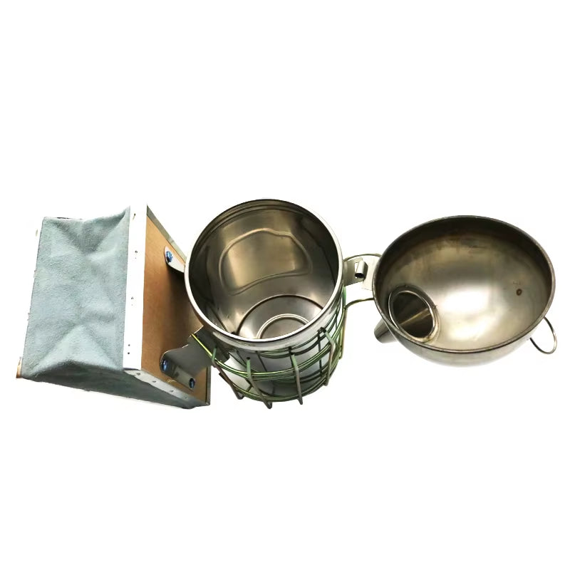 Stainless Steel Bee Hive Smoker with Heat Shield & Hook - Beekeeping Farm Tool – image 3