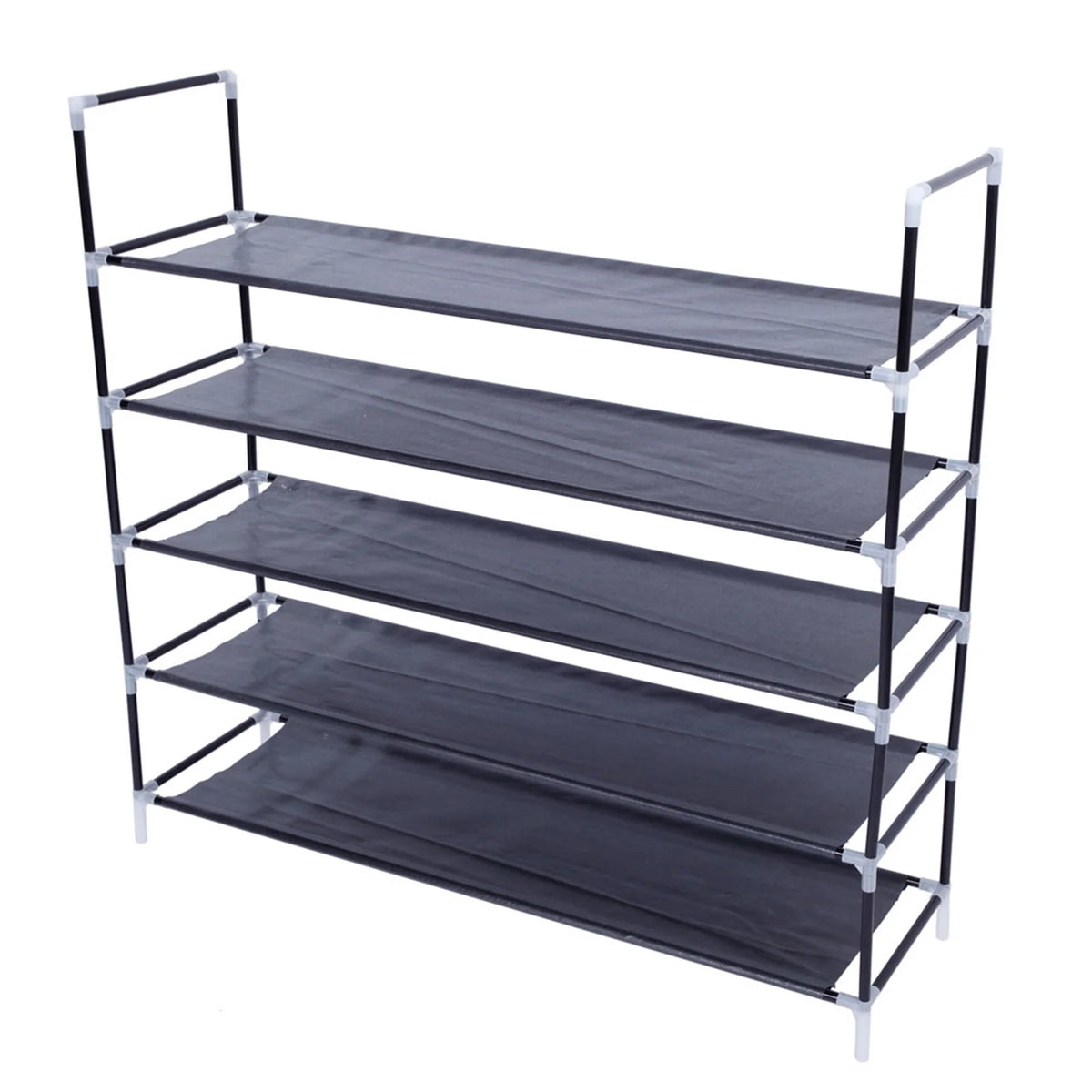 Shoe Rack - 5 Tier Stackable Fabric and Steel Shoe Tower – image 4