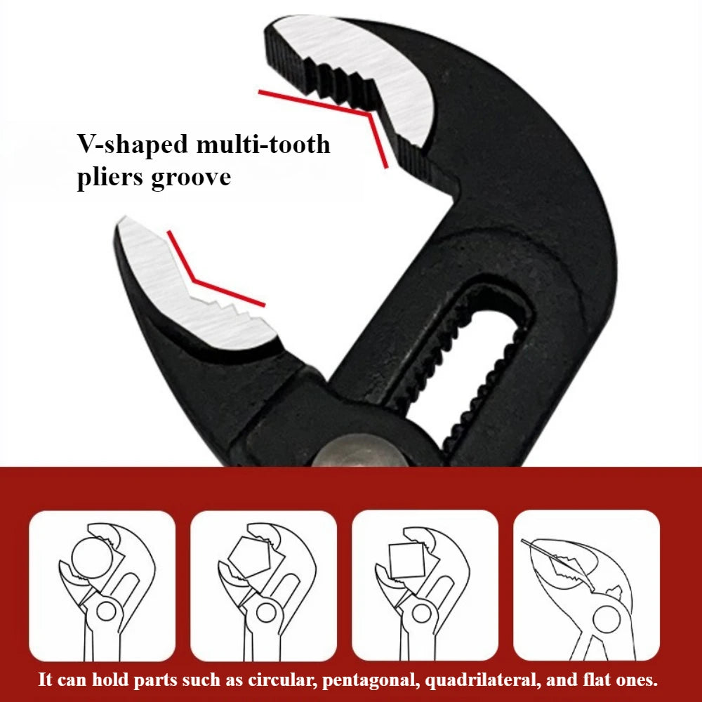 Plumbing Quick-Adjust V-Jaw Tongue and Groove Pliers – image 4