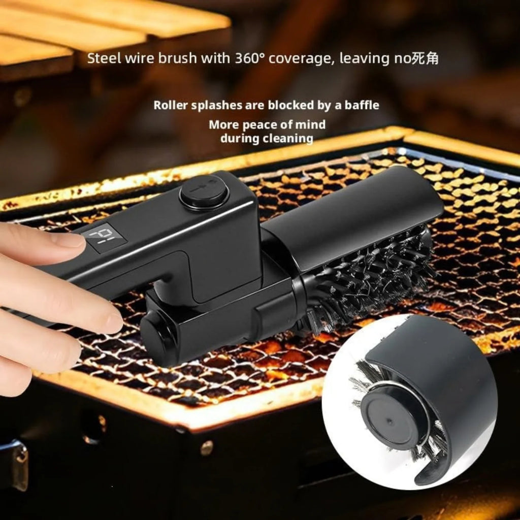 Electric Grill Brush - Rechargeable BBQ Cleaning Brush, 2 Spare Heads – image 4