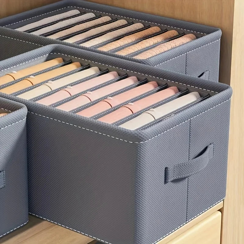 Foldable Fabric Closet Storage Box with Compartments – image 3