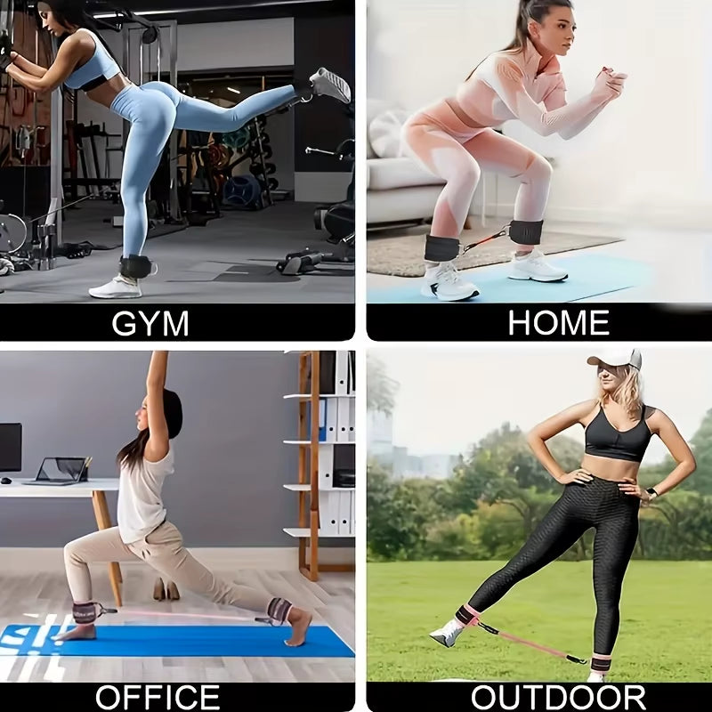 5-Piece Ankle Resistance Band Kit with Straps – image 5