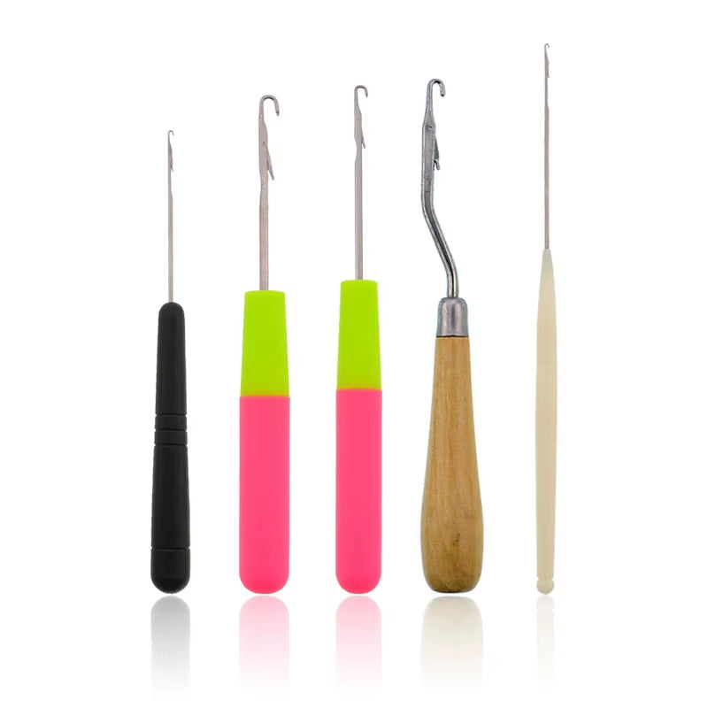 Latch Hook Crochet Needles - 5-Piece Set for Crafts & Wig Making – image 3