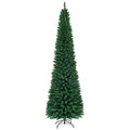 9 Ft Slim Pencil Christmas Tree Flocked Tips 1500 Branches – image 1