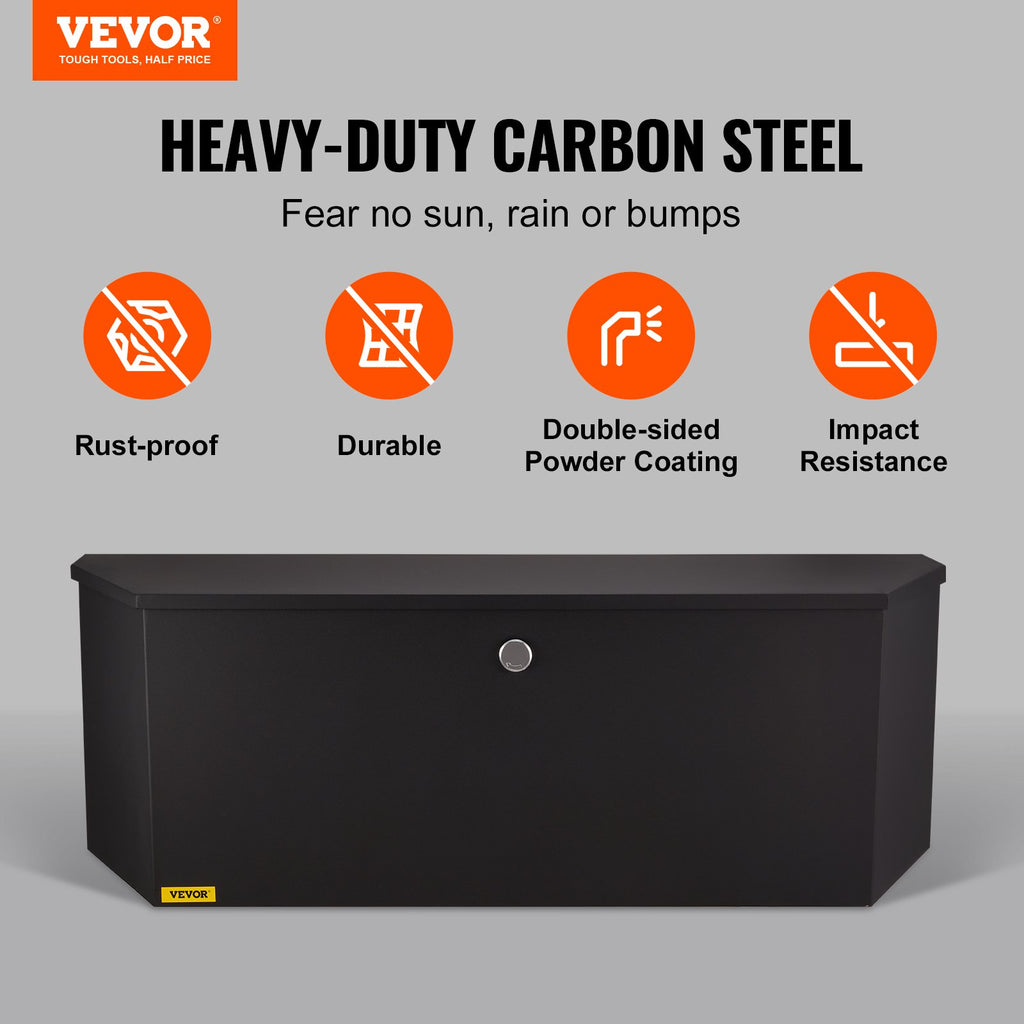 Trailer Tongue Box, Locking Carbon Steel Tool Chest for Trailers – image 2
