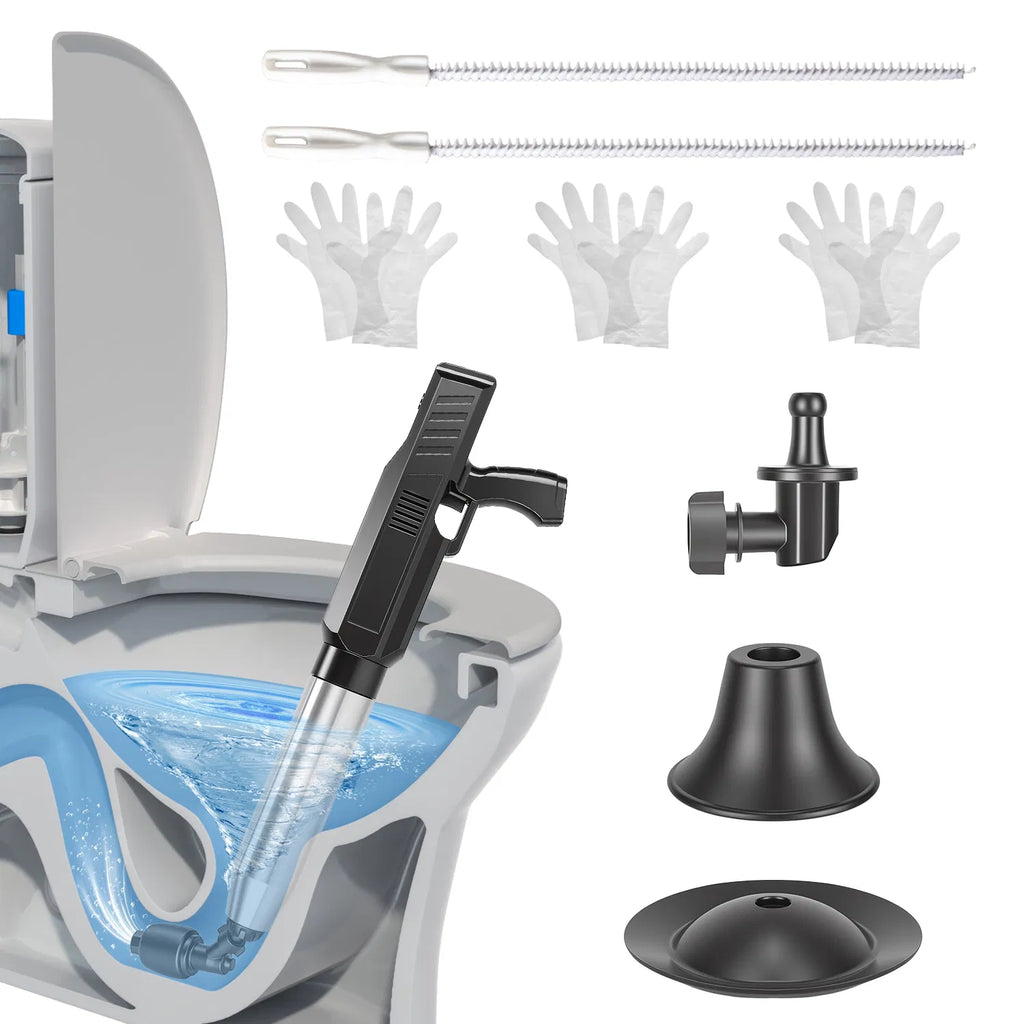 Electric Toilet Plunger - Rechargeable Air Drain Blaster with Gauge – image 13