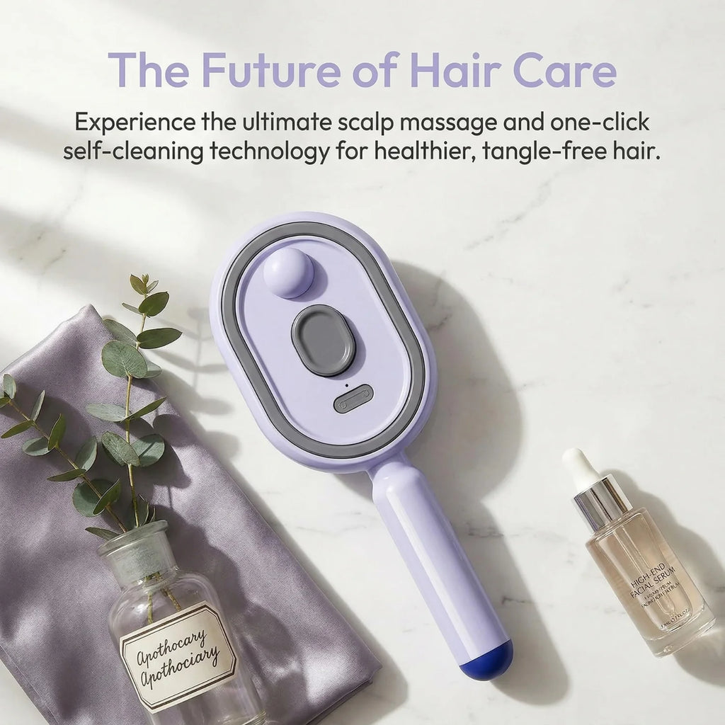 Mist Detangling Brush, Rechargeable Vibrating Air Cushion Comb – image 2