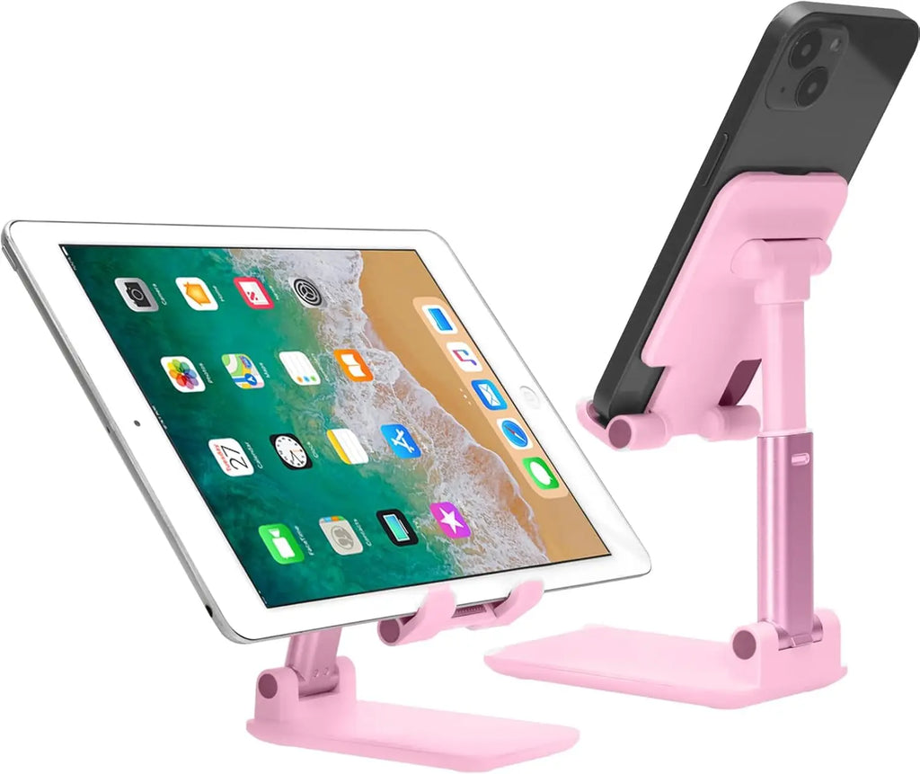 Foldable Tablet Stand, Pink Phone Holder 90-135 Degree Angle – image 13