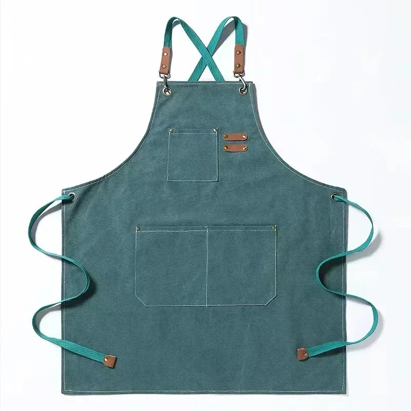 Canvas Work Apron – Cotton Shop and Grill Apron, Unisex
