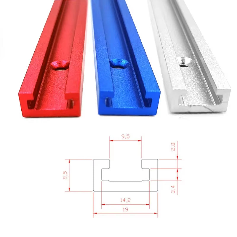 T-Track 500 mm – Aluminum Miter Track with T-Bolts – image 4