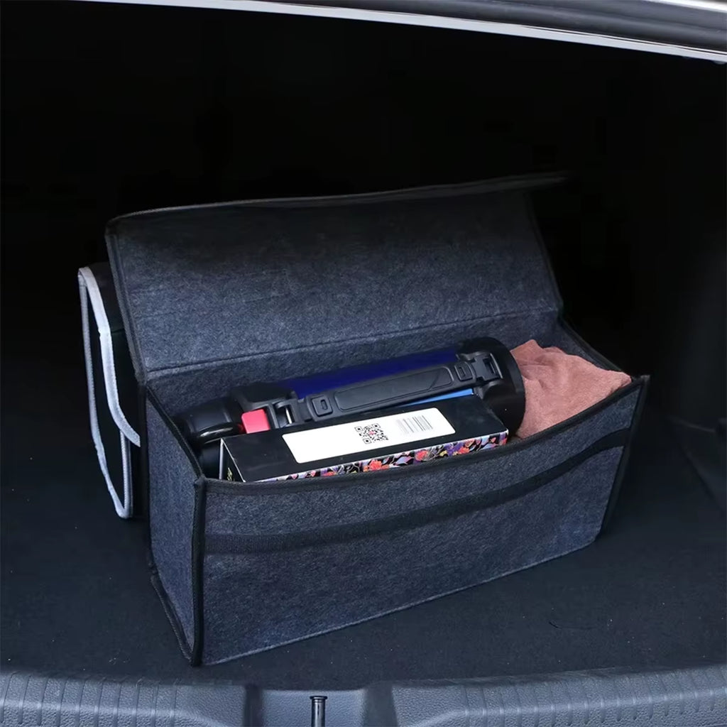 Felt Car Trunk Storage Box – Collapsible Organizer Bin – image 3