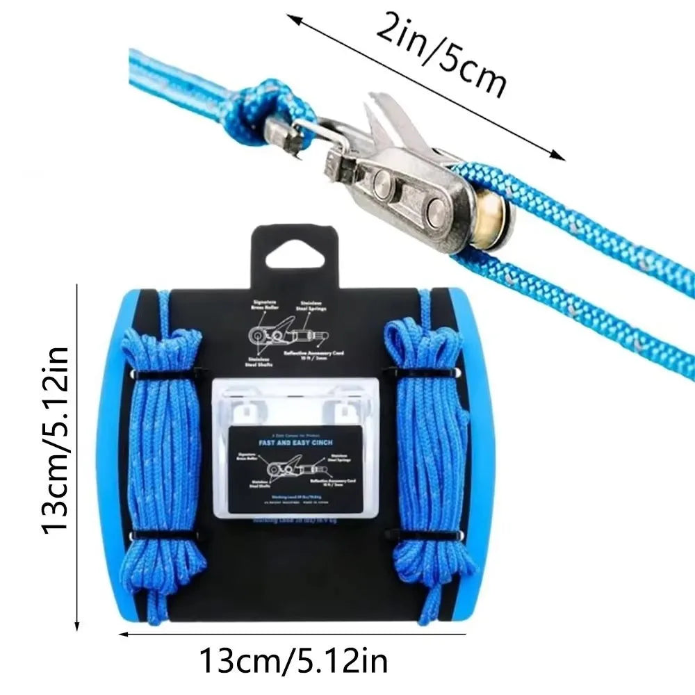 Rope Tensioner Set, Knot-Free Stainless Steel Tie-Down Adjusters – image 6