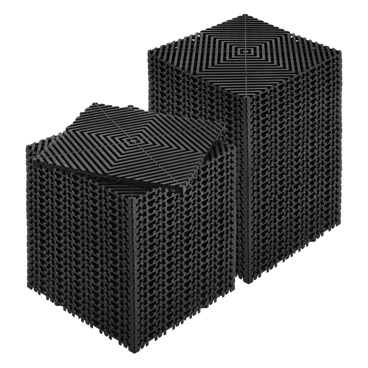 Interlocking Drainage Floor Tiles 12 x 12 In, 50 Pack for Garage