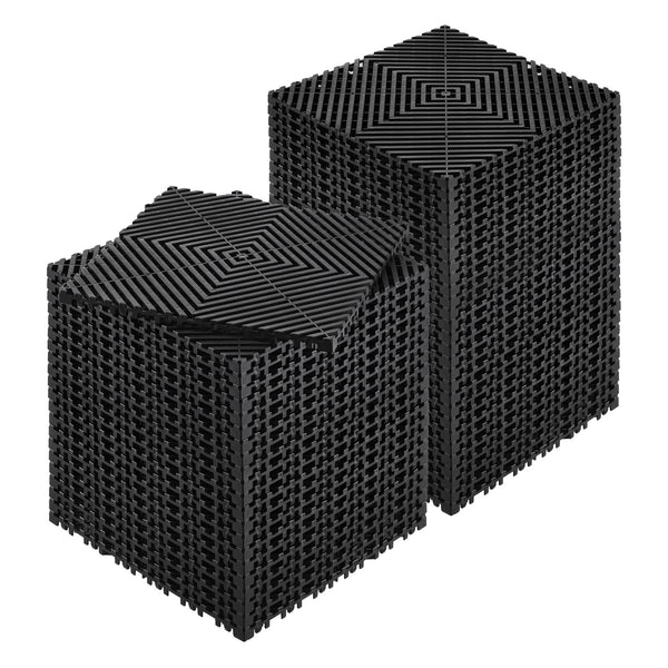 Interlocking Drainage Floor Tiles 12 x 12 In, 50 Pack for Garage