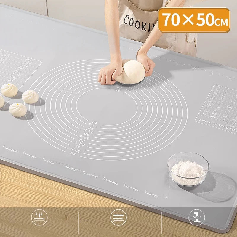 Silicone Pastry Mat - Extra Thick Non-Slip Dough Rolling Mat – image 7