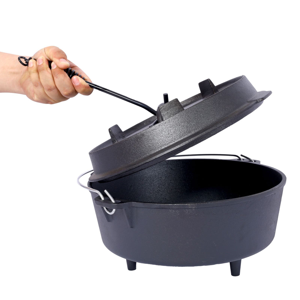 Campfire Cooking Pot Deep Camping Pot with Leg Stand – image 12