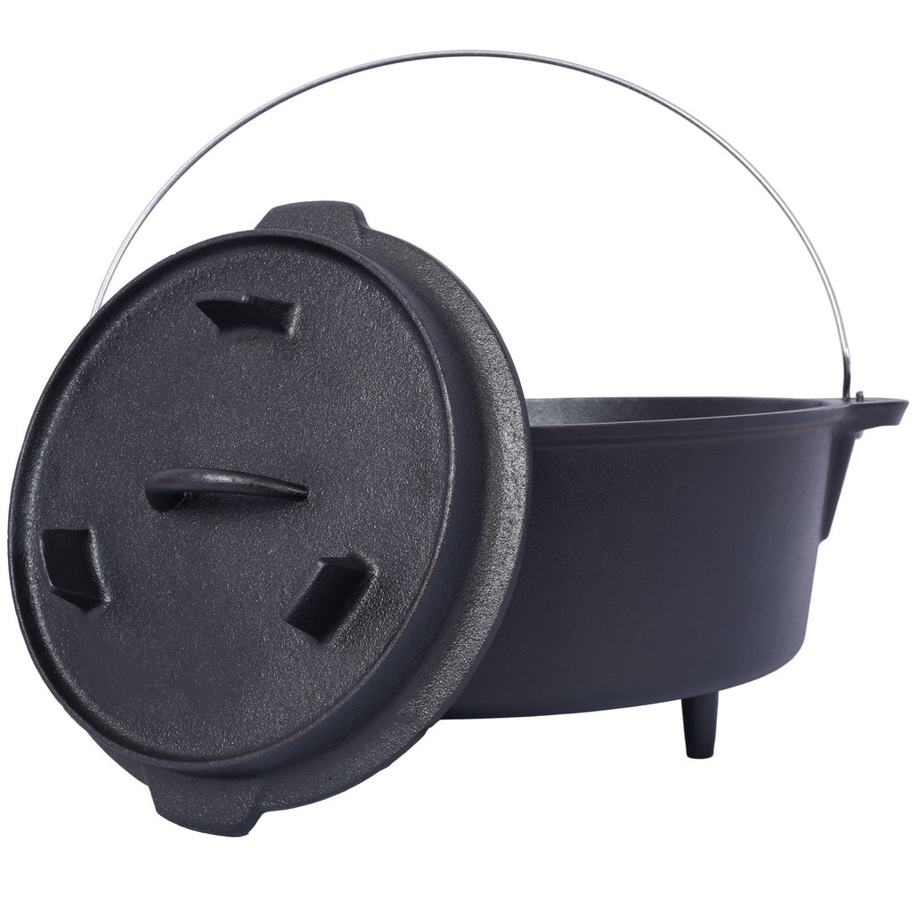 Campfire Cooking Pot Deep Camping Pot with Leg Stand