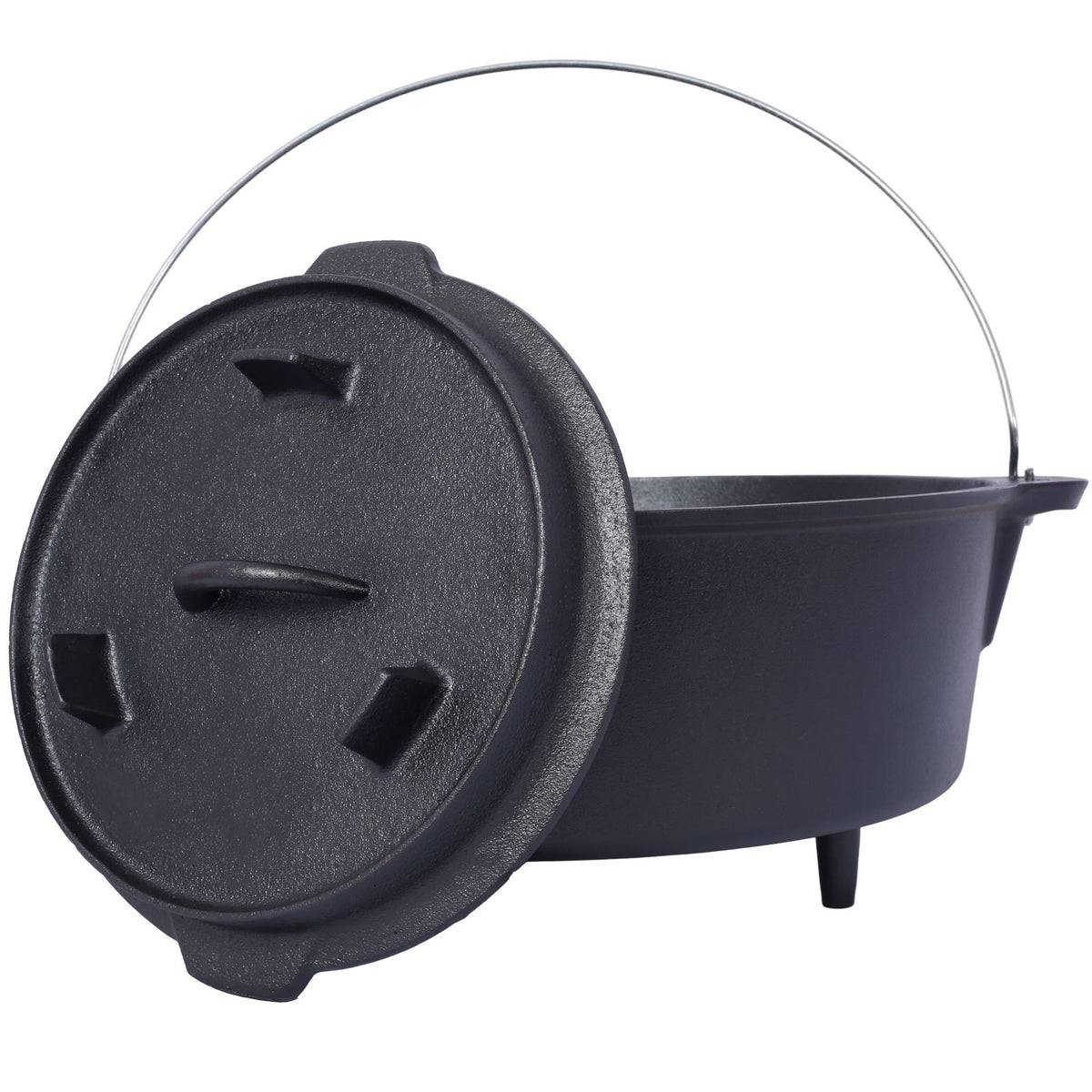 Campfire Cooking Pot Deep Camping Pot with Leg Stand