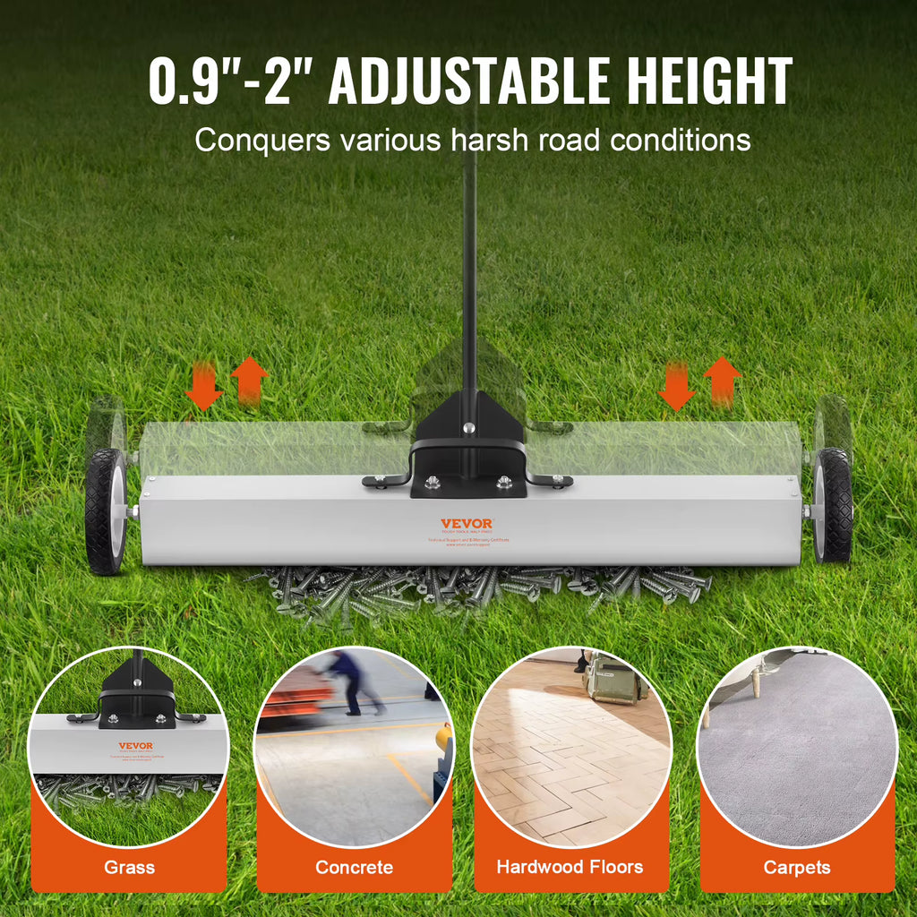 Rolling Magnetic Sweeper – Wheeled Nail & Screw Pickup Tool – image 4