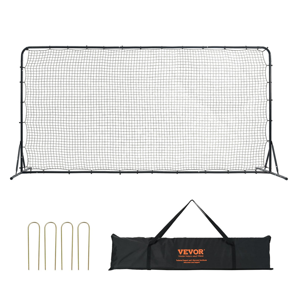 12 x 6 ft Soccer Rebounder Net With Steel Frame and Bag – image 1