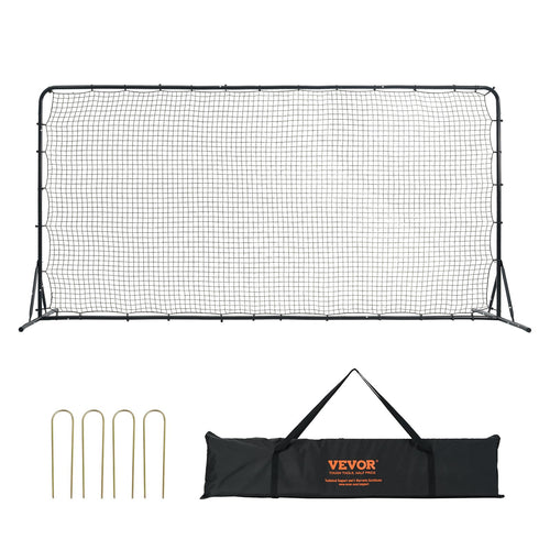 12 x 6 ft Soccer Rebounder Net With Steel Frame and Bag – image 1