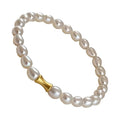 Baroque Freshwater Pearl Bracelet - Dainty Stretch Fit