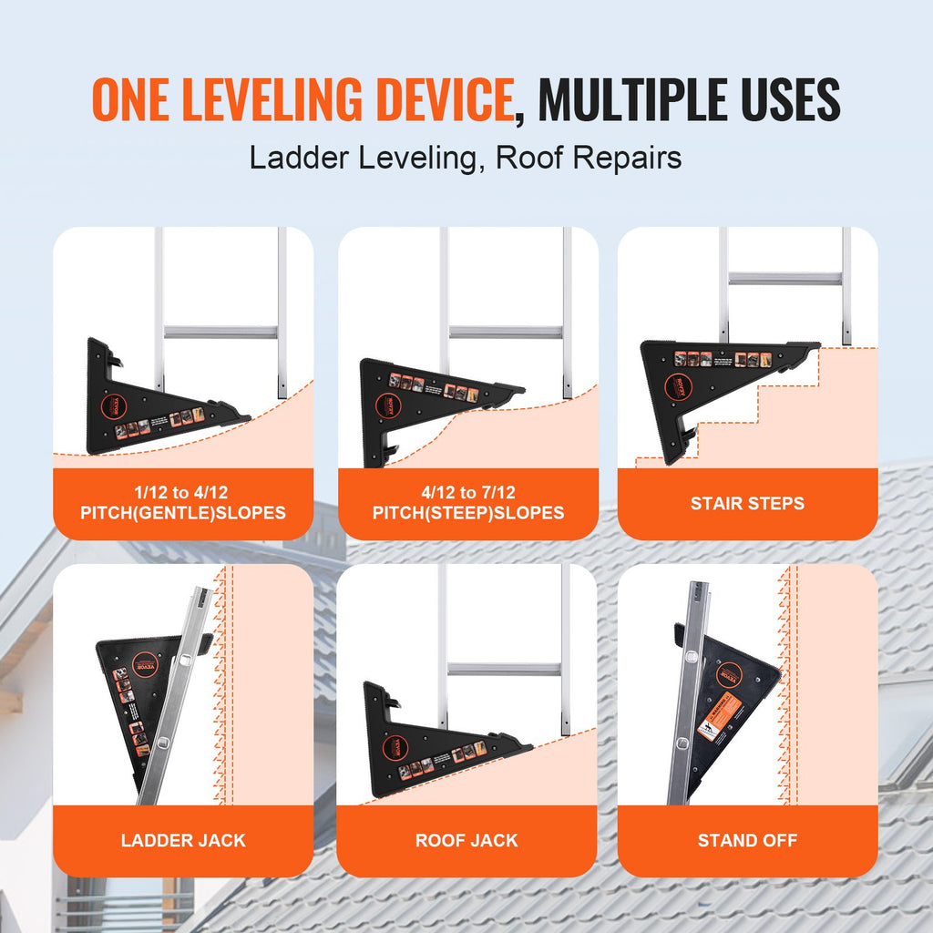 Ladder Leveler for Roofs and Stairs, 380 lb Pitch Hopper Stabilizer – image 3