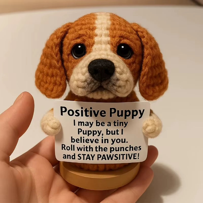 Handmade Crochet Positive Puppy Gift – image 8