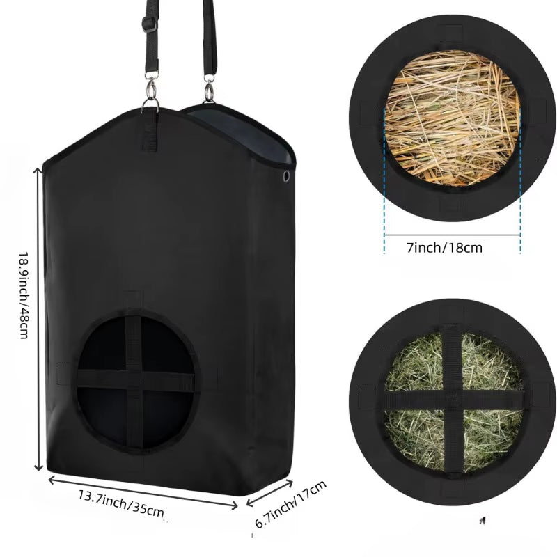 Slow Feed Hay Bag for Goats, Horses & Sheep, Hanging – image 3