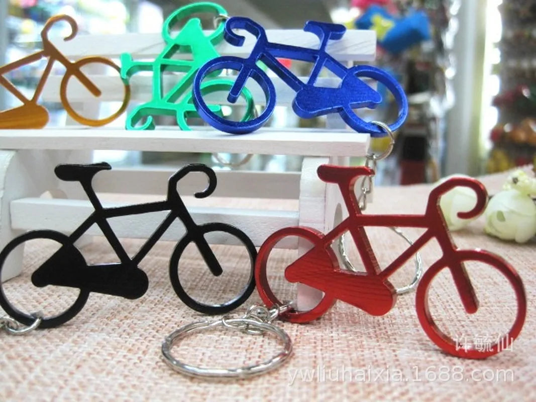Bicycle Bottle Opener Keychain, Metal Bike Gift for Cyclists – image 2
