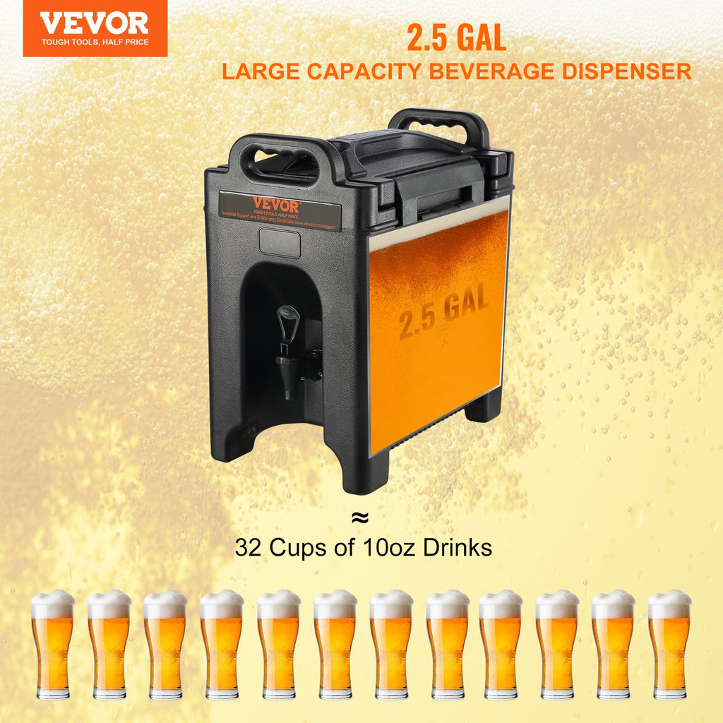 2.5 Gallon Insulated Hot and Cold Drink Carrier with Latching Lid – image 3