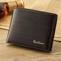 Mens Bifold Wallet - Slim Genuine Leather with ID Window