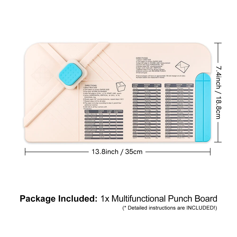 Envelope Punch Board – 3-in-1 Envelope, Gift Box & Bow Maker with Scoring Tool