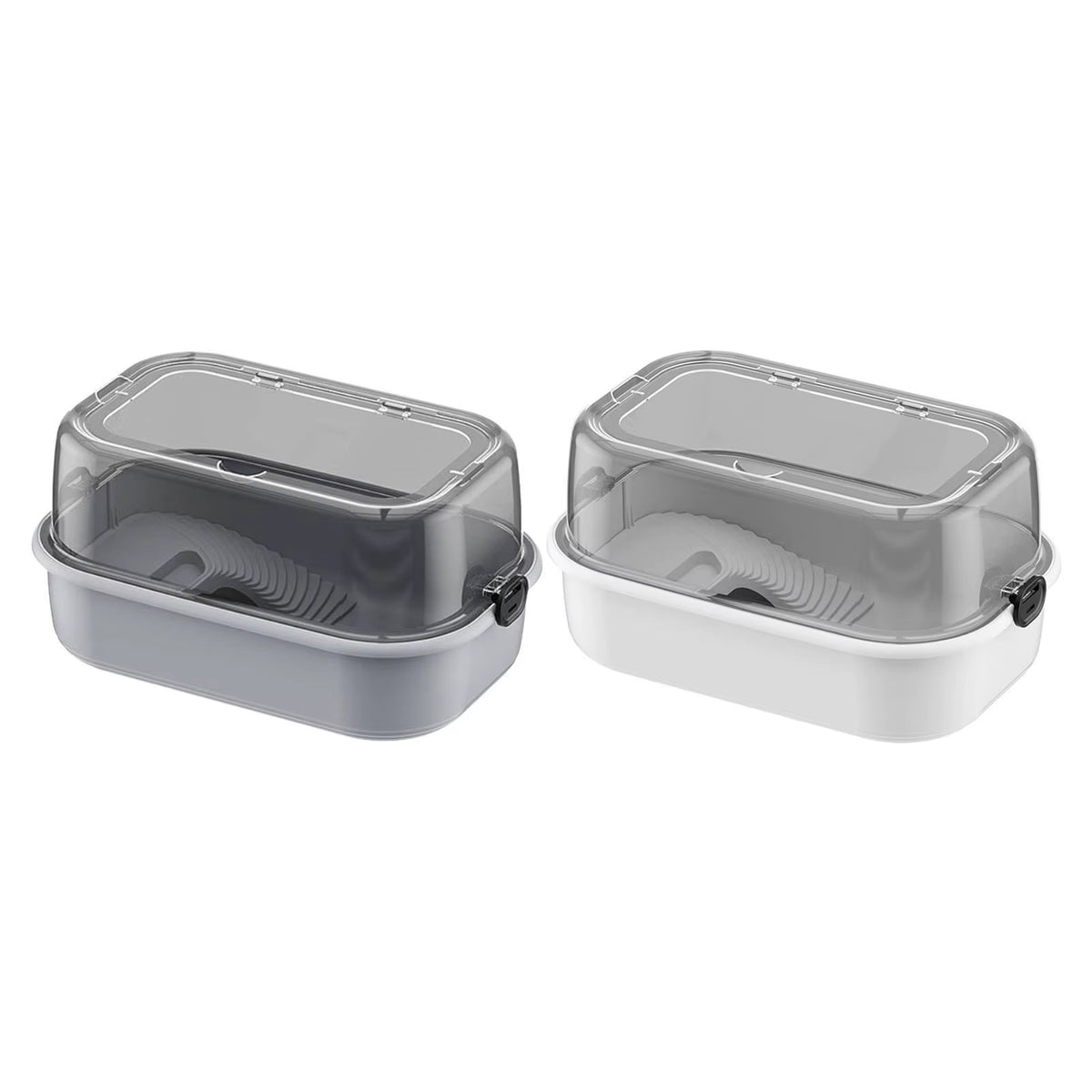 Turtle Tank with Basking Platform, 17.5 in Escape-Proof Habitat, Gray – image 2
