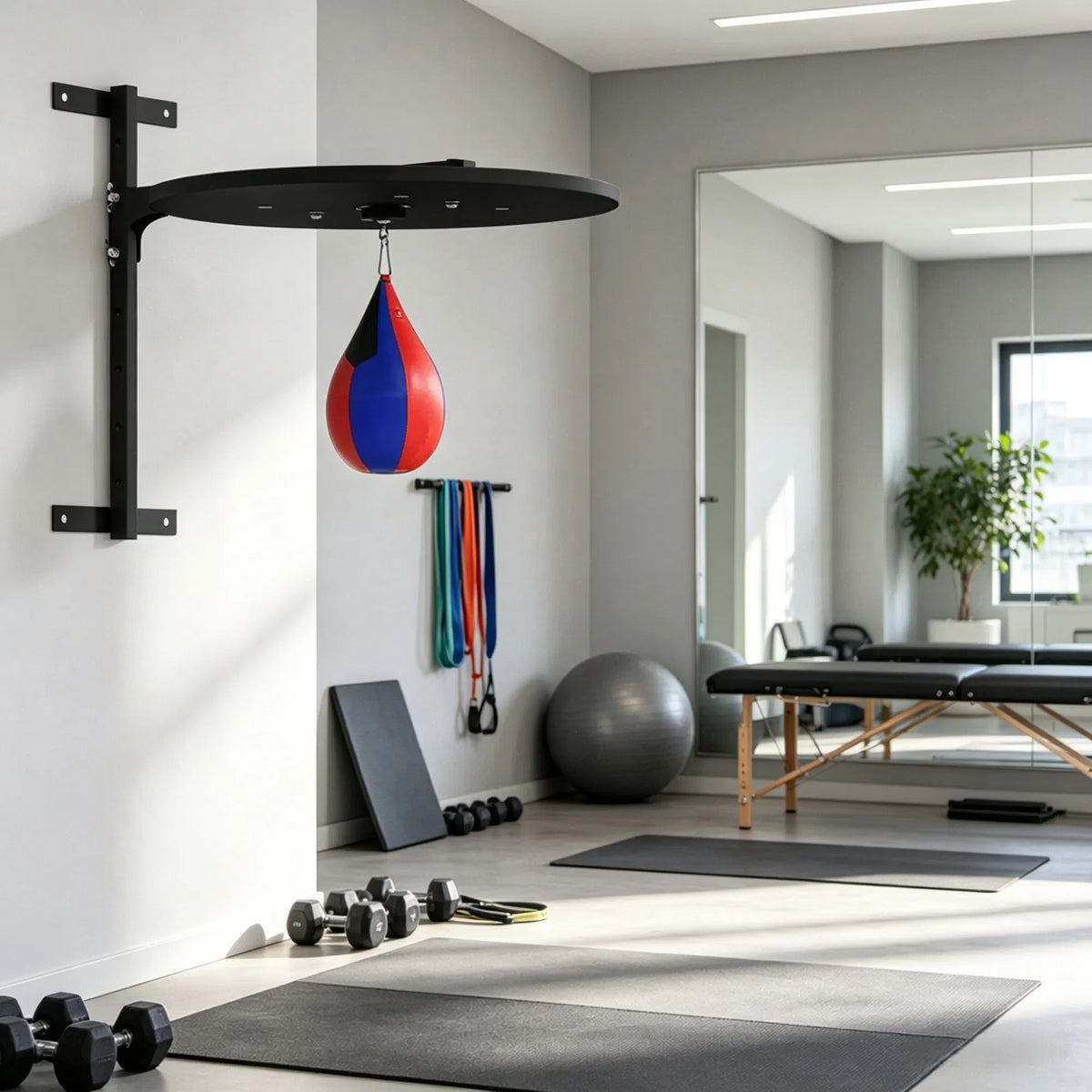 Wall Mounted Speed Bag Platform, Height Adjustable with Swivel Bag – image 5