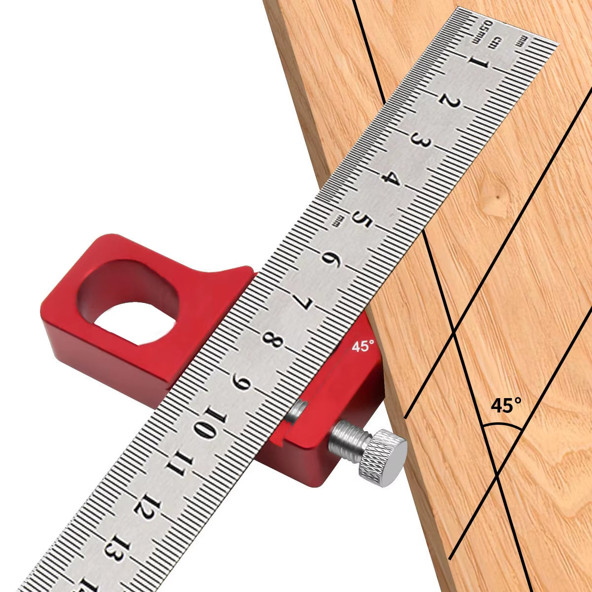 Ruler Positioning Block – 45/60/90 Degree Line Scribe – image 3