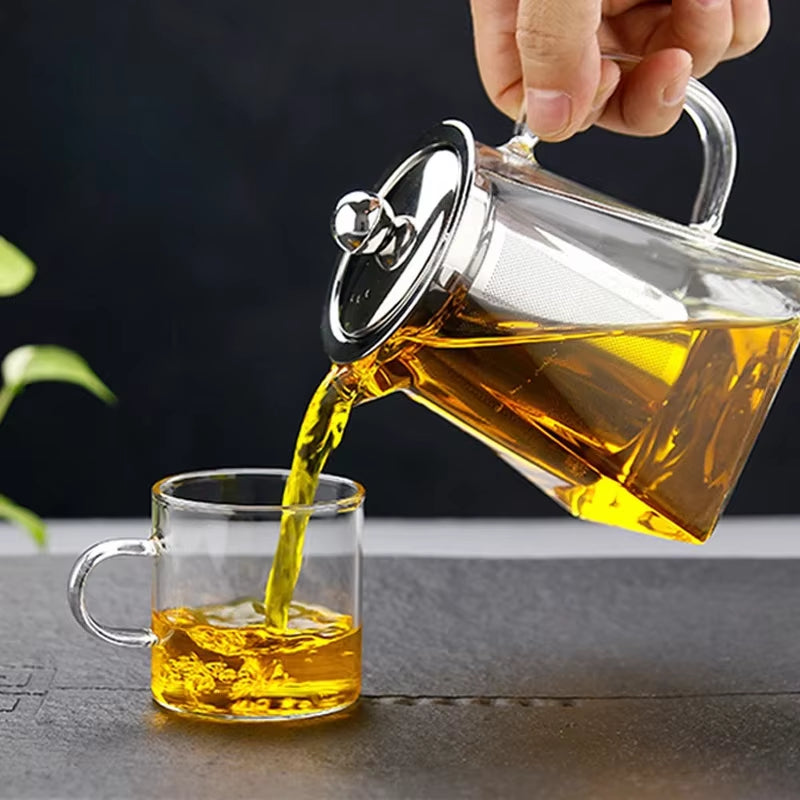 Glass Teapot with Infuser - Heat-Resistant Loose Leaf Tea Pot – image 4